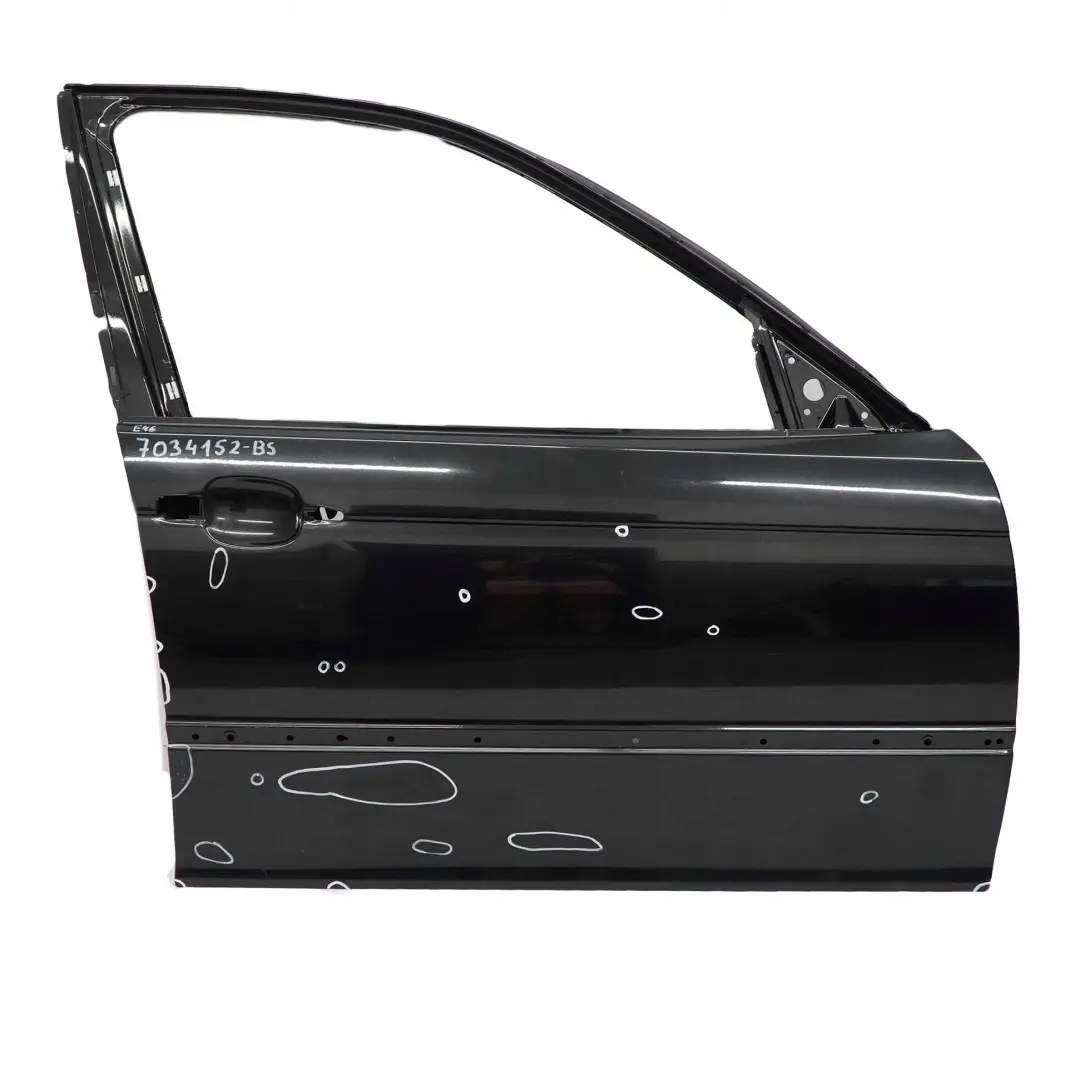 Tür Vorne Rechts Black Sapphire Schwarz Metallic für BMW 3 E46 Limousine Touring mit Teilenummer 7034152 BMW 3 E46 Limousine Touring Tür Vorne Rechts Black Sapphire Schwarz Metallic - SKU 7034152-BS - Teilenummer 7034152