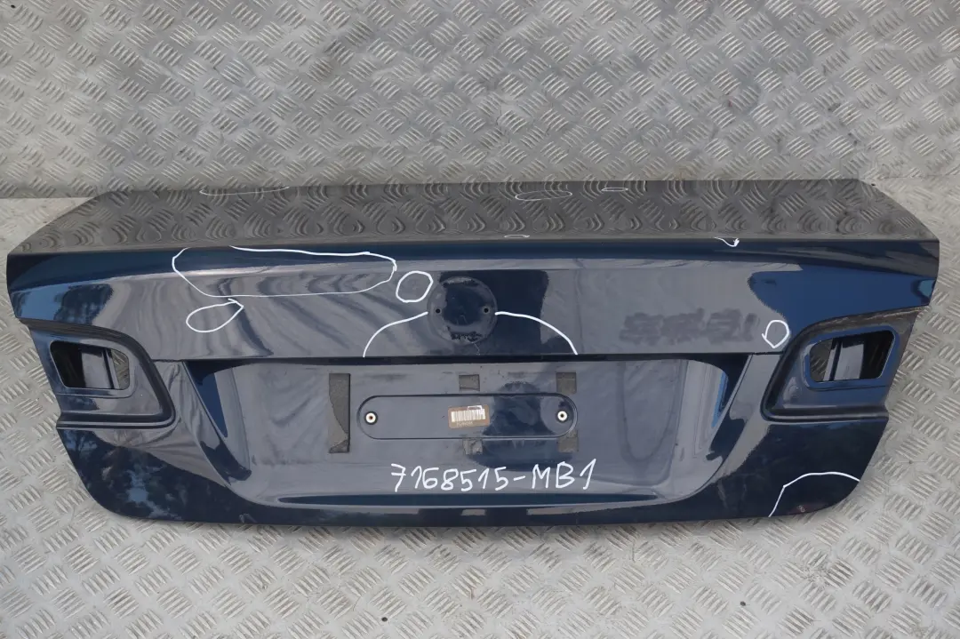 Coupé Tailgate Boot Lid Rear Lid Monacoblau Monaco Blau Blue to BMW 3 SERIES 1 E92 with Part number 7168515 BMW 3 SERIES 1 E92 Coupé Tailgate Boot Lid Rear Lid Monacoblau Monaco Blau Blue - SKU 7168515-MB1 - Part number 7168515