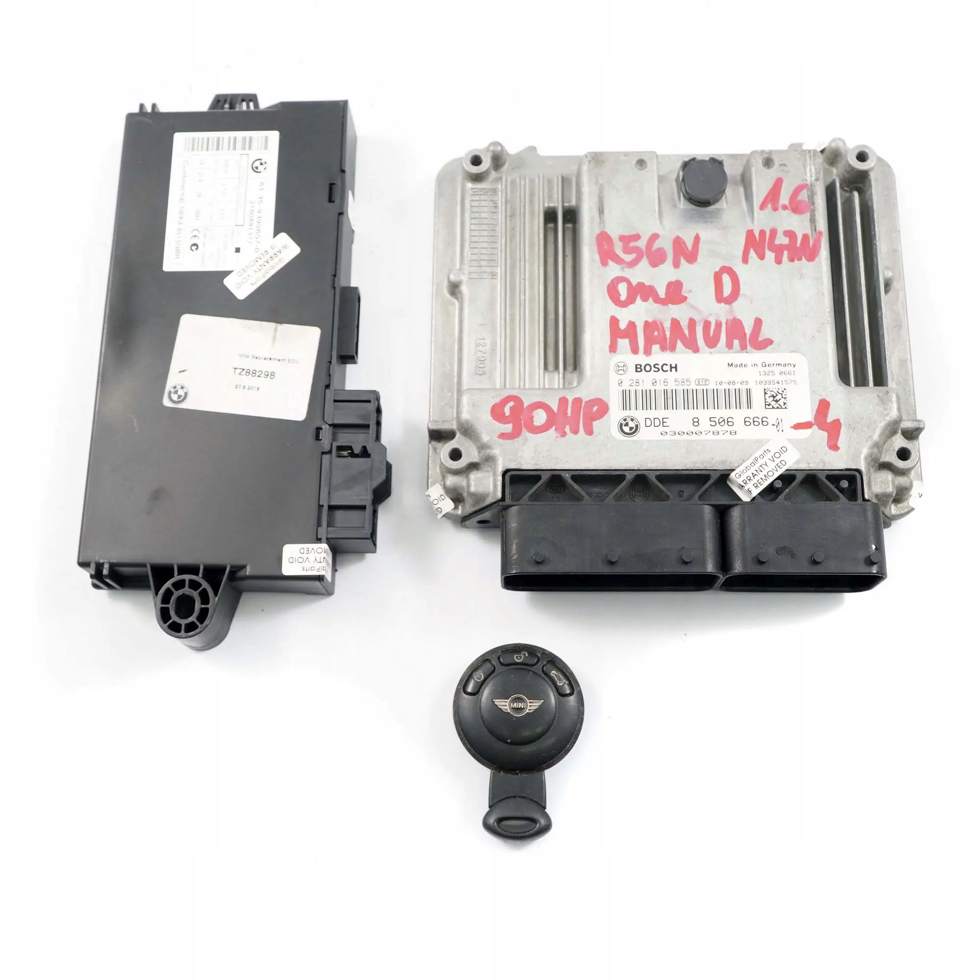 Mini One D R56 LCI 90HP Diesel N47N Motor Steuergerät DDE 8506666 + CAS3