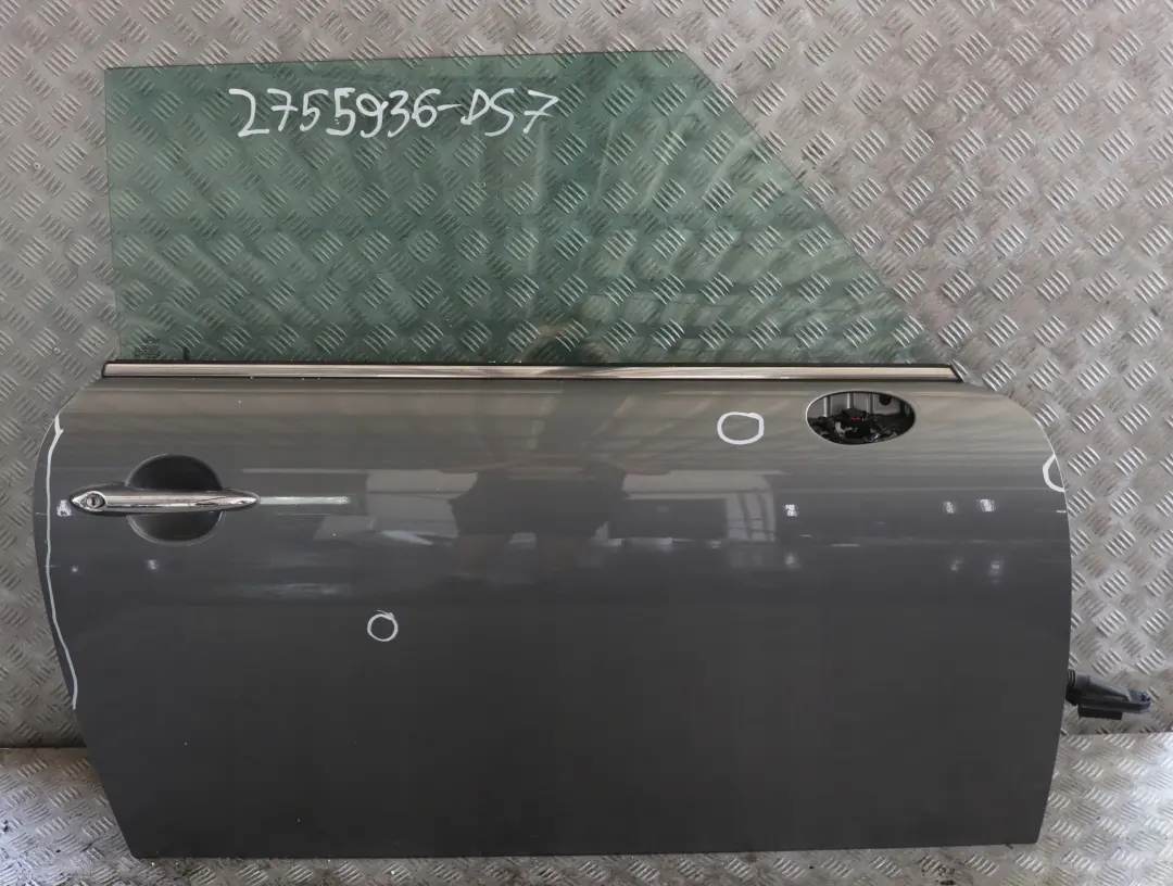 Door Front Right O/S Dark Silver Metallic to BMW MINI Cooper 7 R55 R56 R57 R58 R59 with Part number 2755936 BMW MINI Cooper 7 R55 R56 R57 R58 R59 Door Front Right O/S Dark Silver Metallic - SKU 2755936-DS7 - Part number 2755936