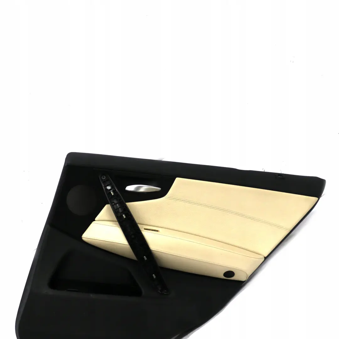 Right O/S Door Card Lining Trim Leather Nevada Oyster to BMW X3 E83 LCI Rear with Part number 3453430 BMW X3 E83 LCI Rear Right O/S Door Card Lining Trim Leather Nevada Oyster - SKU 3453430 - Part number 3453430