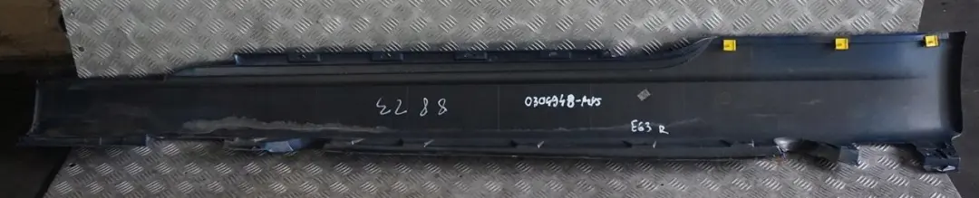 BMW 6 E63 E64 Listello Portiera Gonna Destra Blu Mistico Blu - A07 - SKU 0304948-MYS - Numero di parte 0304948