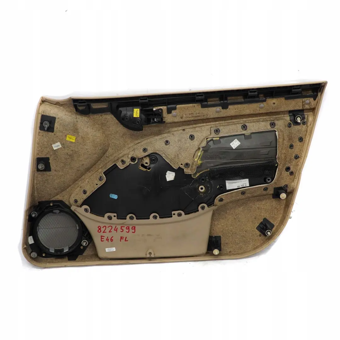 Türverkleidung Vorn Links Leder Montana Hellbeige für BMW 3 E46 Limousine Kombi mit Teilenummer 8224599 BMW 3 E46 Limousine Kombi Türverkleidung Vorn Links Leder Montana Hellbeige - SKU 8224599 - Teilenummer 8224599
