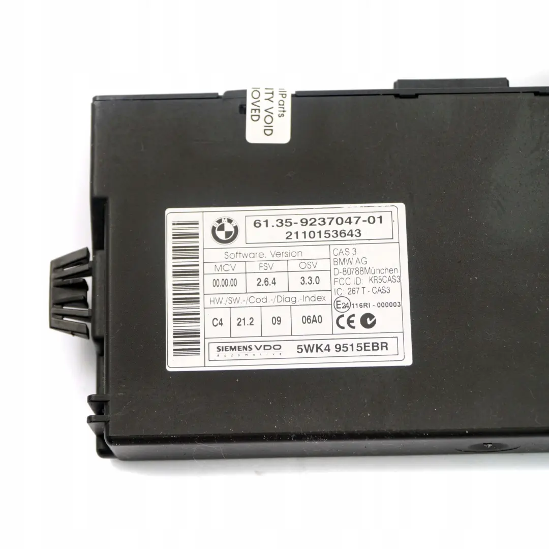 BMW E87 LCI E90 E91 118i 318i Gasolina N43 143HP ECU KIT DME CAS3 Llave - SKU 7599881-1 - Número de pieza 7599881