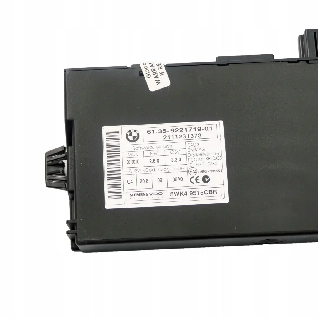 Mini R56 LCI One 55kW N16 1.6 75PS Centralina Dme CAS3 + Conclusioni - SKU 7620987-2 - Numero di parte 7620987