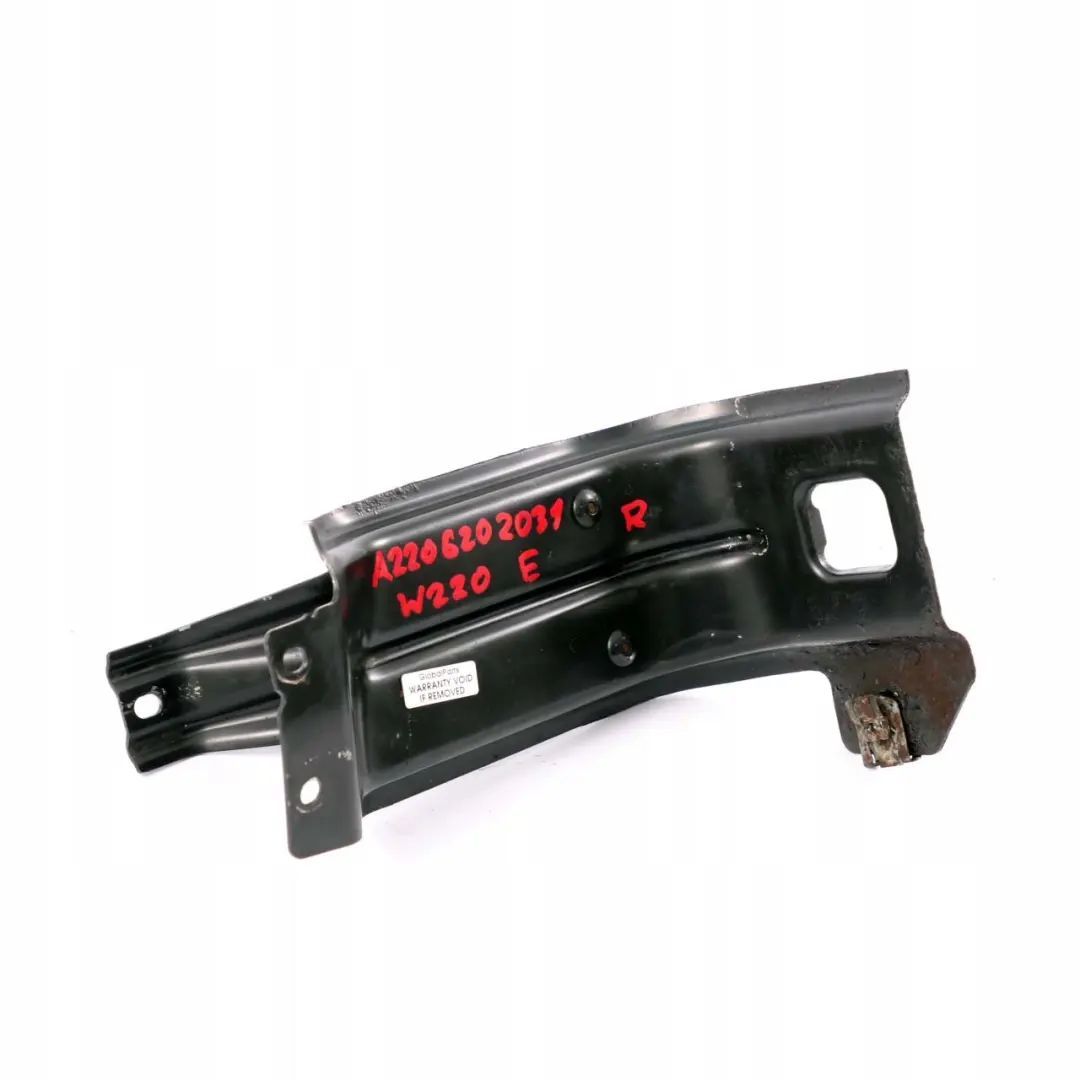 Mercedes-Benz S-Class W220 Front Right OS Slam Panel Support Holder to with Part number A2206202031 Mercedes-Benz S-Class W220 Front Right OS Slam Panel Support Holder - SKU A2206202031 - Part number A2206202031