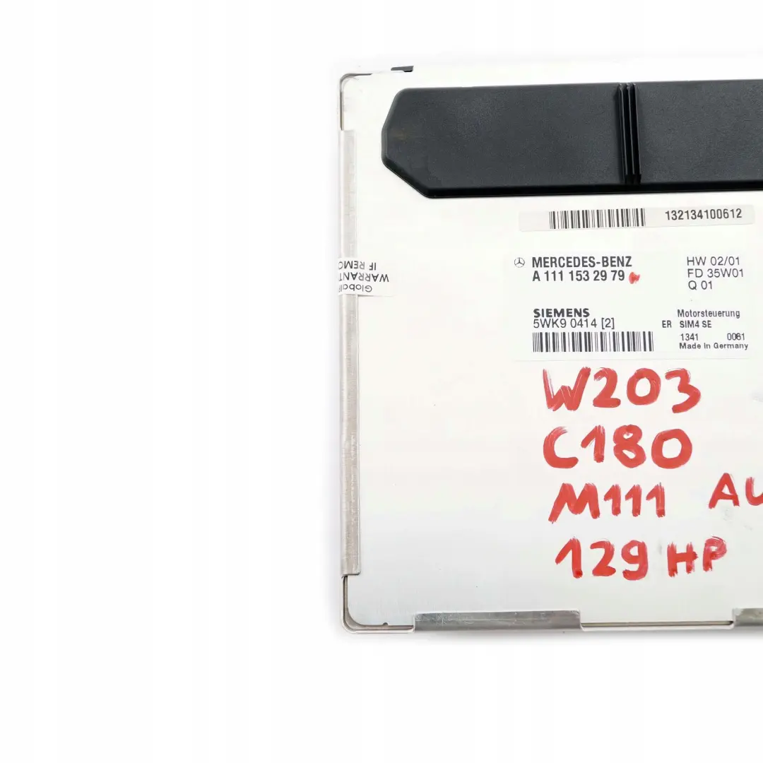 Mercedes W203 CL203 180 M111 Unidad De Control del Motor Modulo ECU - SKU A1111532979 - Número de pieza A1111532979