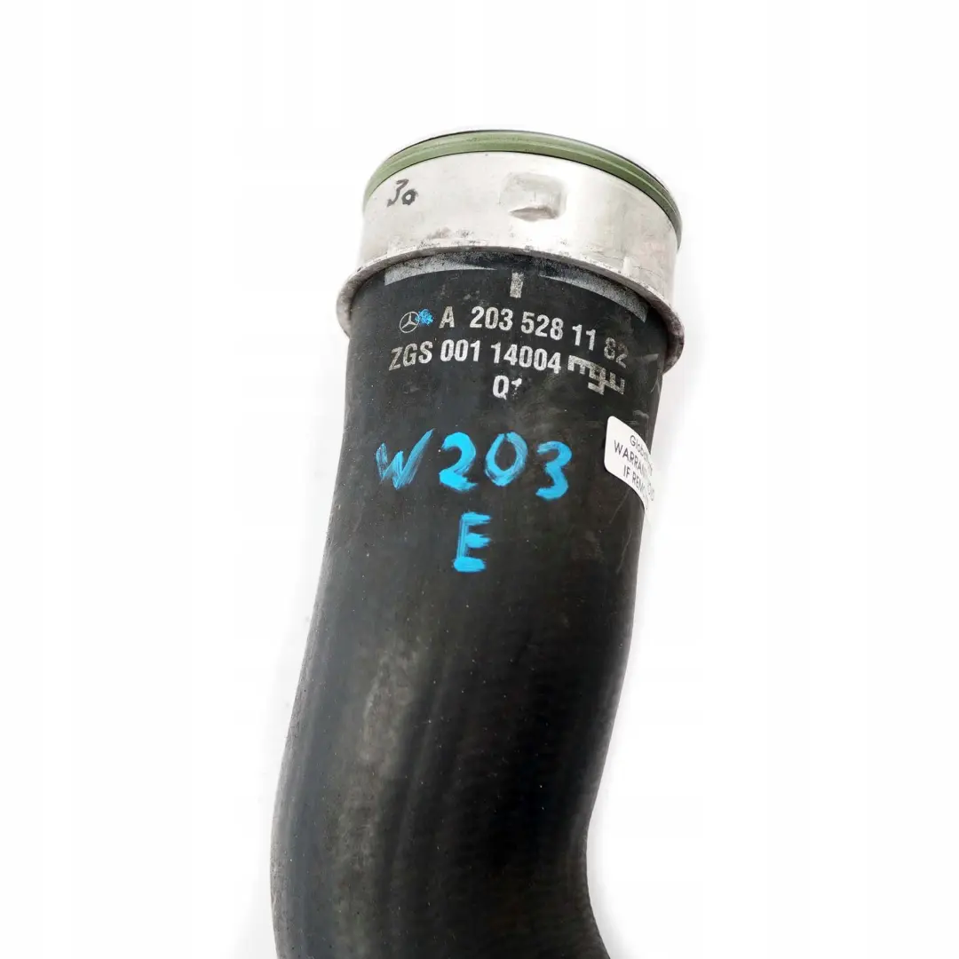 Mercedes-Benz W203 200 Kompressor Left Turbo Intercooler Hose Pipe to with Part number A2035281182 Mercedes-Benz W203 200 Kompressor Left Turbo Intercooler Hose Pipe - SKU A2035281182 - Part number A2035281182