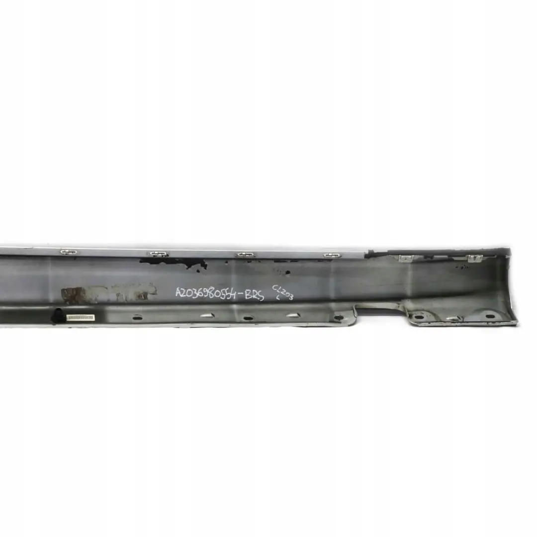  Mercedes-Benz C CL203 W203 Sill Side Cover Skirt Left N/S Brilliant Silver - SKU A2036980554-BRS - Part number A2036980554