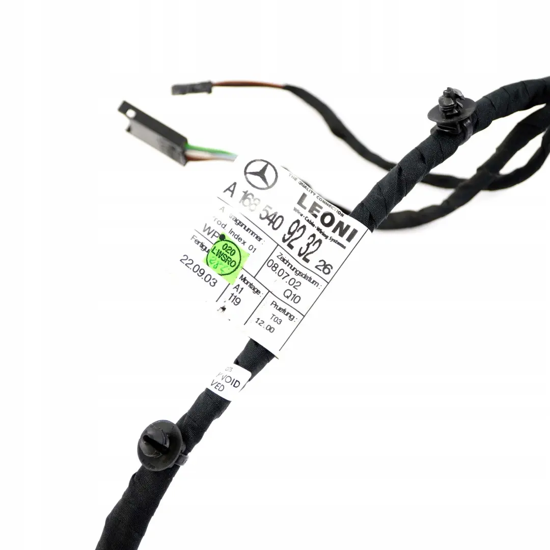 klasa W168 Wiązka kabel drzwi przód do MERCEDES A o numerze A1685409232 MERCEDES A klasa W168 Wiązka kabel drzwi przód - SKU A1685403333 - Numer Części A1685409232