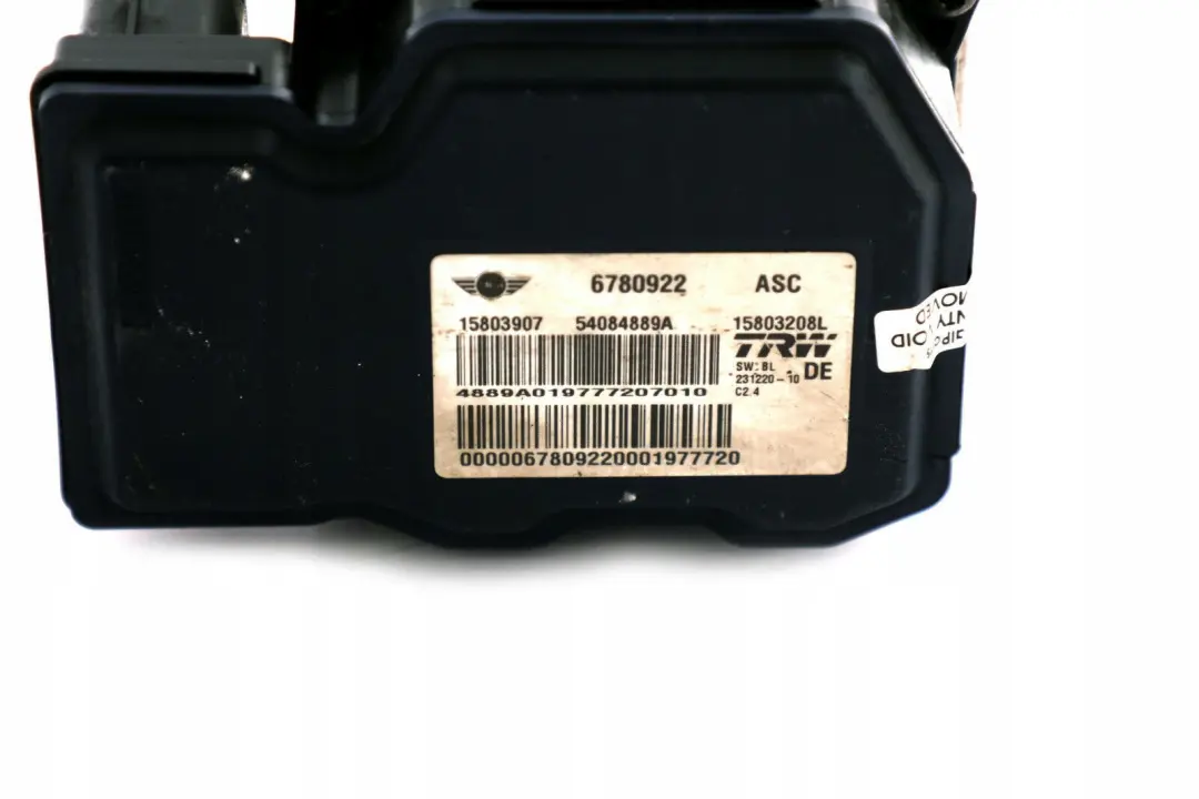 ABS Pompe Asc Ensemble Hydro Appare de Commande pour Mini Cooper R56 à propos du numéro de pièce 6780922 Mini Cooper R56 ABS Pompe Asc Ensemble Hydro Appare de Commande - SKU 6780922 - Numéro de pièce 6780922