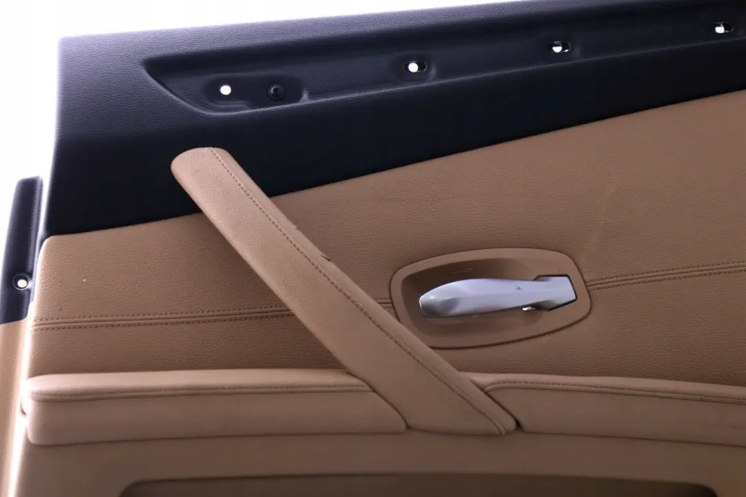 BMW 5 SERIES E60 E61 LCI Door Card Trim Panel Beige Leather Rear Right O/S - SKU 6984392 - Part number 6984392