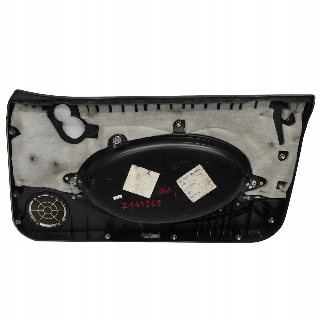 Front Left N/S Door Card Side Trim Panther Black Anthracite to Mini R50 R53 with Part number 7141269 Mini R50 R53 Front Left N/S Door Card Side Trim Panther Black Anthracite - SKU 7141269 - Part number 7141269