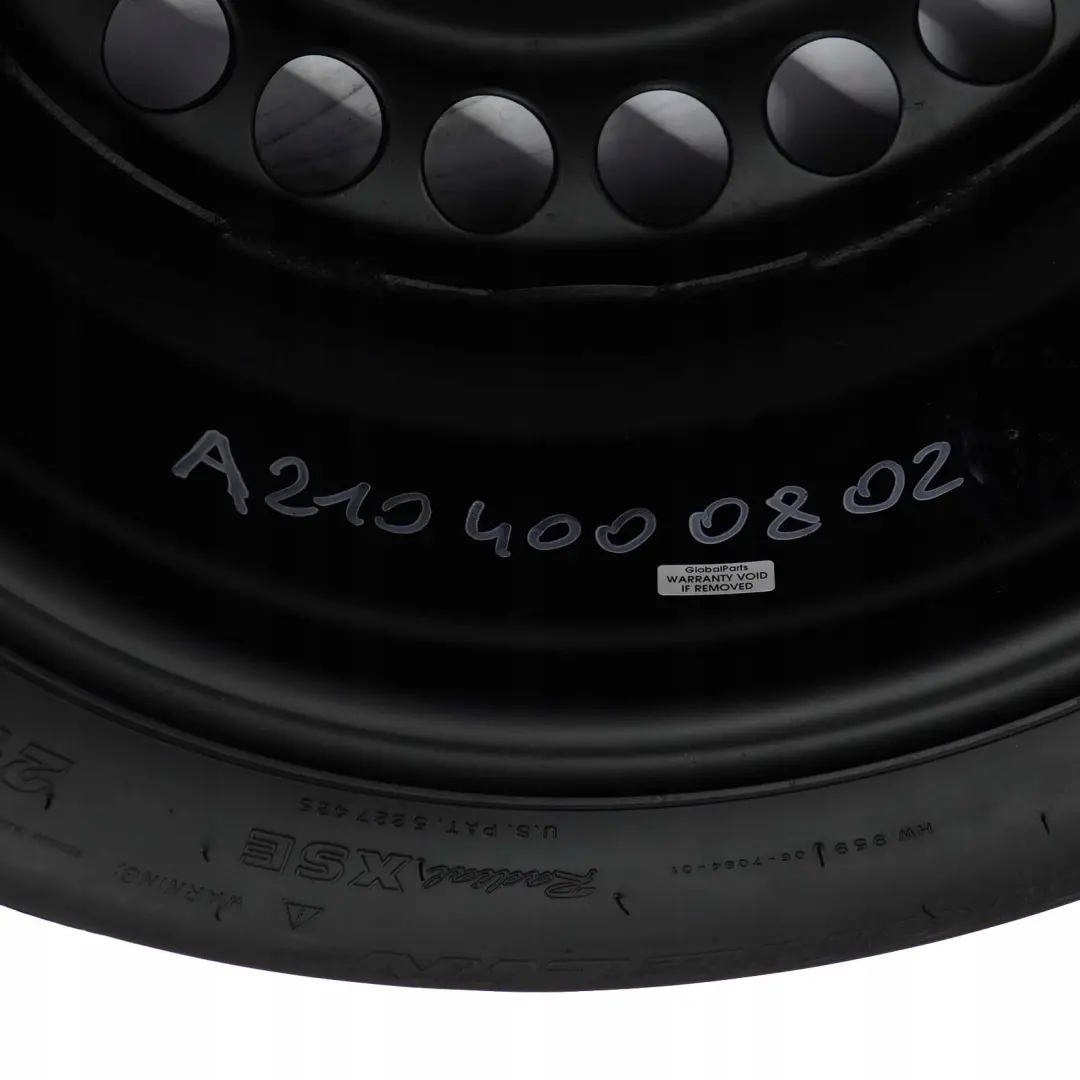  Mercedes-Benz E W210 Stahl Felge 16" Notrad Reserverad 215/55 - SKU A2104000802 - Teilenummer A2104000802