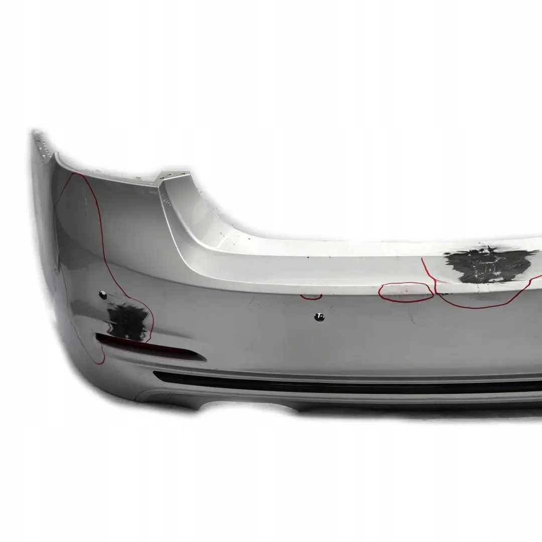 Bumper Trim Panel PDC Glacier Silver Metallic A83 to BMW 3 F30 LCI Sport Line Rear with Part number 7384603 BMW 3 F30 LCI Sport Line Rear Bumper Trim Panel PDC Glacier Silver Metallic A83 - SKU 7384603-GSB - Part number 7384603
