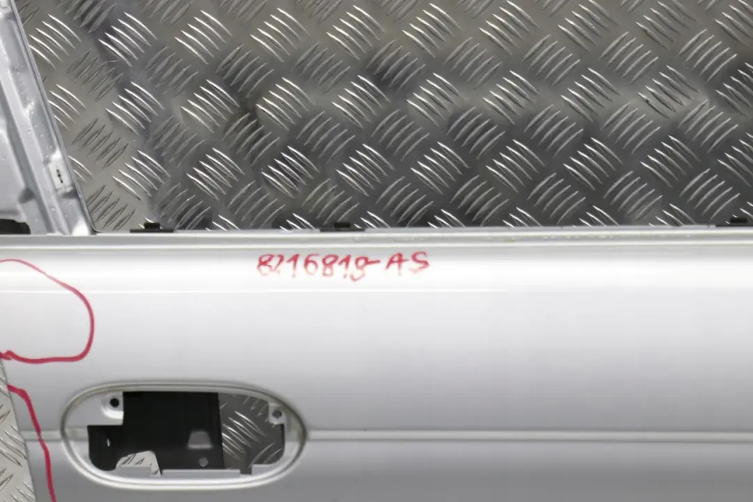 Door Front Right O/S Arktis Silver Metallic - 309 to BMW 5 E39 Saloon Touring with Part number 8216818 BMW 5 E39 Saloon Touring Door Front Right O/S Arktis Silver Metallic - 309 - SKU 8216818-AS - Part number 8216818