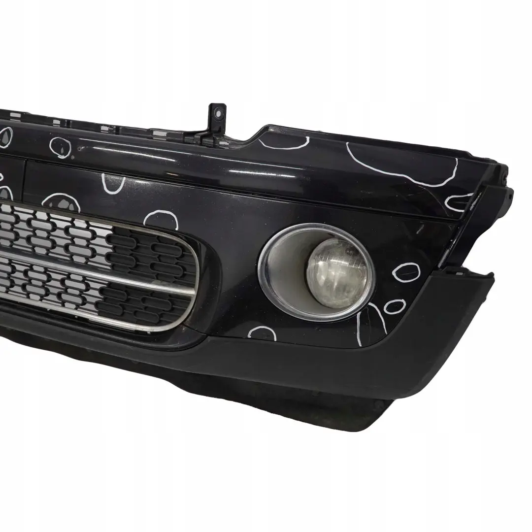 BMW Mini Cooper D R55 R56 Complete Front Bumper Trim Panel Astro Black - A25 - SKU 0430268-ASB - Part number 0430242