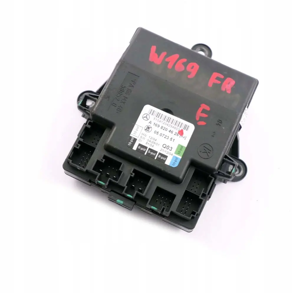 Puerta Delantera Derecha Modulo De Unidad De Control para Mercedes W169 con número de pieza A1698204626 Mercedes W169 Puerta Delantera Derecha Modulo De Unidad De Control - SKU A1698204626 - Número de pieza A1698204626