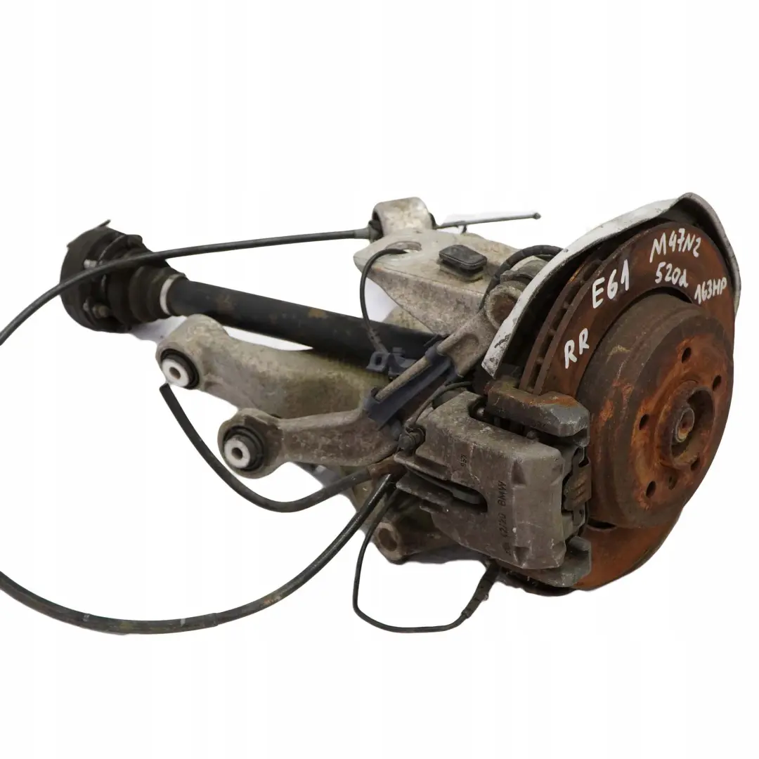 BMW 5 E61 520d M47N2 Eje Salida Trasero Derecho Suspensión Pierna Rueda Portador - SKU 6770924-9 - Número de pieza 6770924