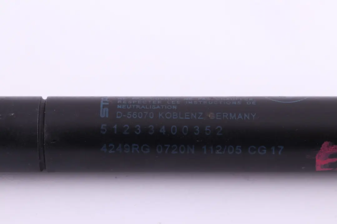 Front Hood Bonnet Gas Pressurized Spring Strut to BMW X3 Series E83 with Part number 51233400352 BMW X3 Series E83 Front Hood Bonnet Gas Pressurized Spring Strut - SKU 3400352 - Part number 51233400352