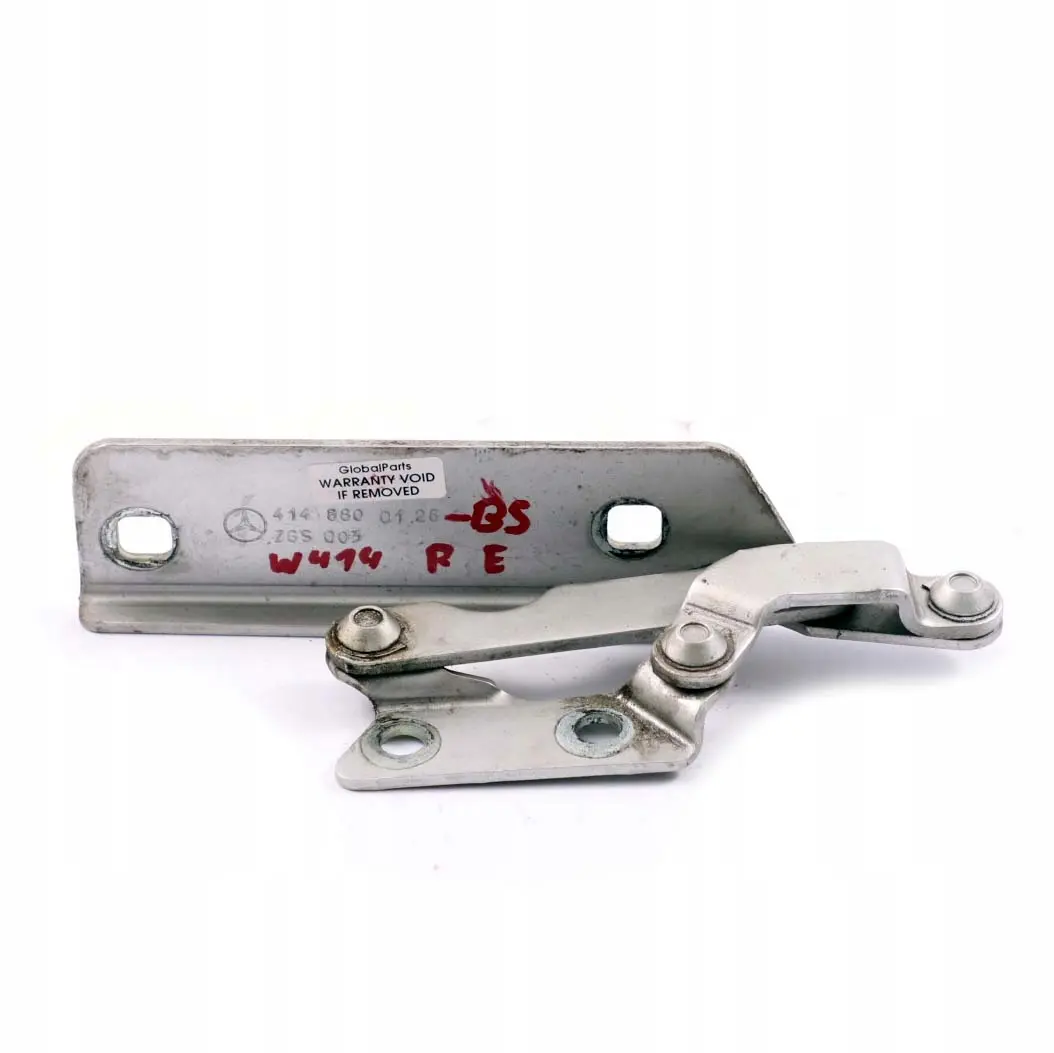 Mercedes-Benz Vaneo W414 Delantera Derecha Bisagra Capo Plata Brillante 744 para con número de pieza A4148800128 Mercedes-Benz Vaneo W414 Delantera Derecha Bisagra Capo Plata Brillante 744 - SKU A4148800128-BS - Número de pieza A4148800128