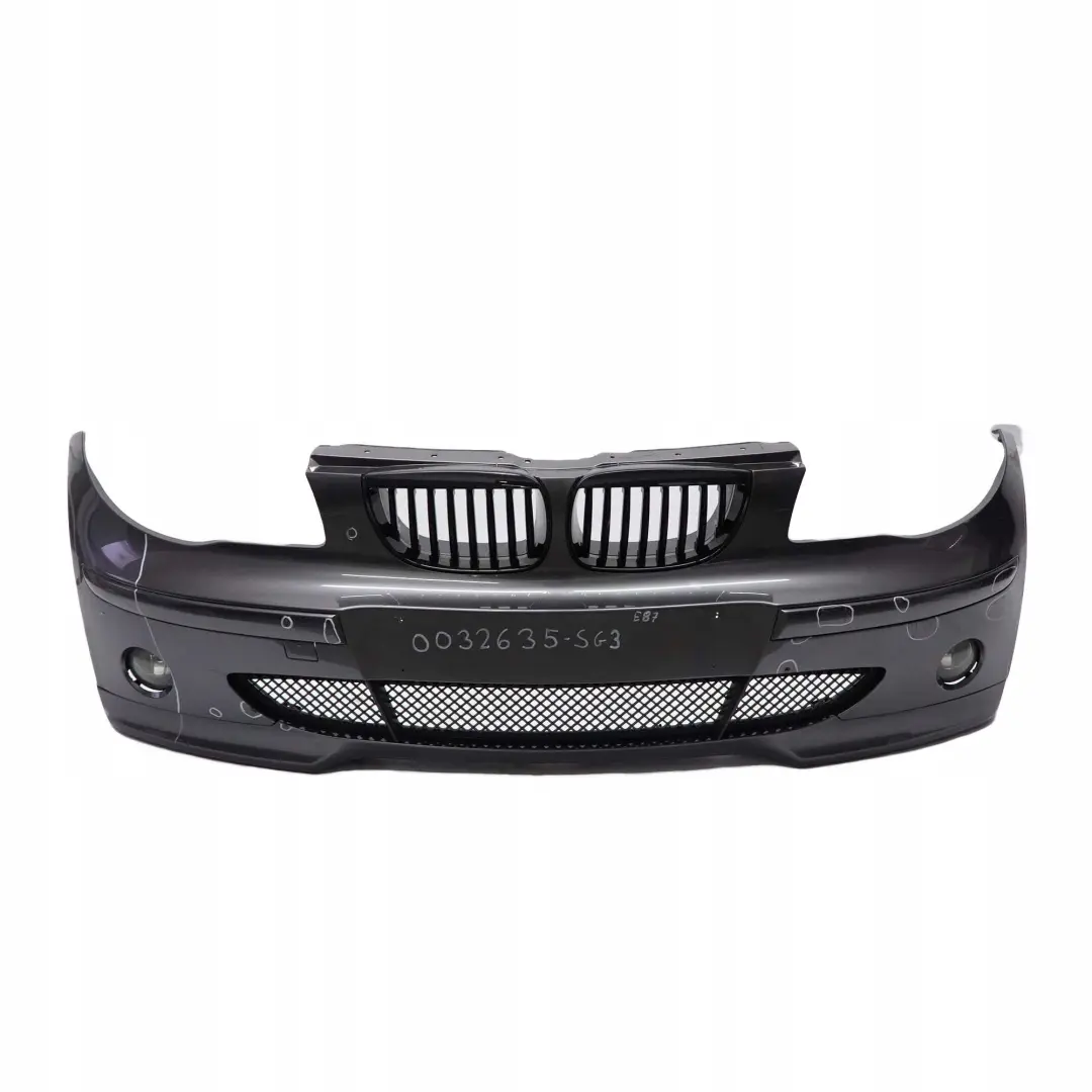 BMW 1 Series E87 3 Complete Front Bumper Trim Panel Sparkling Graphite Metallic - SKU 0032635-SG3 - Part number 0032635