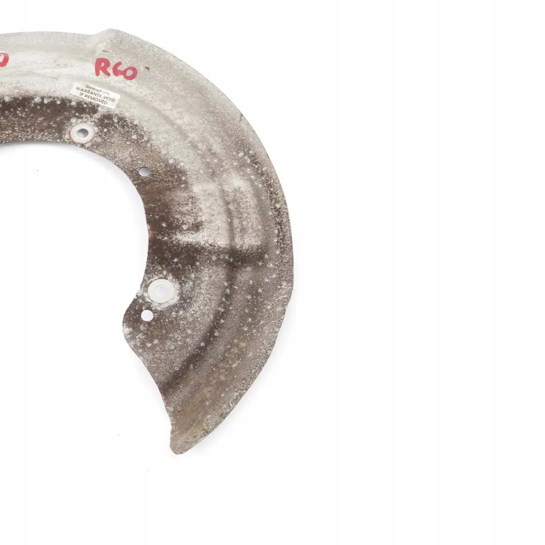 Left Right N/O/S Wheel Brake Disc Protection Plate to BMW Mini R60 R61 Rear with Part number 9805960 BMW Mini R60 R61 Rear Left Right N/O/S Wheel Brake Disc Protection Plate - SKU 9805960 - Part number 9805960