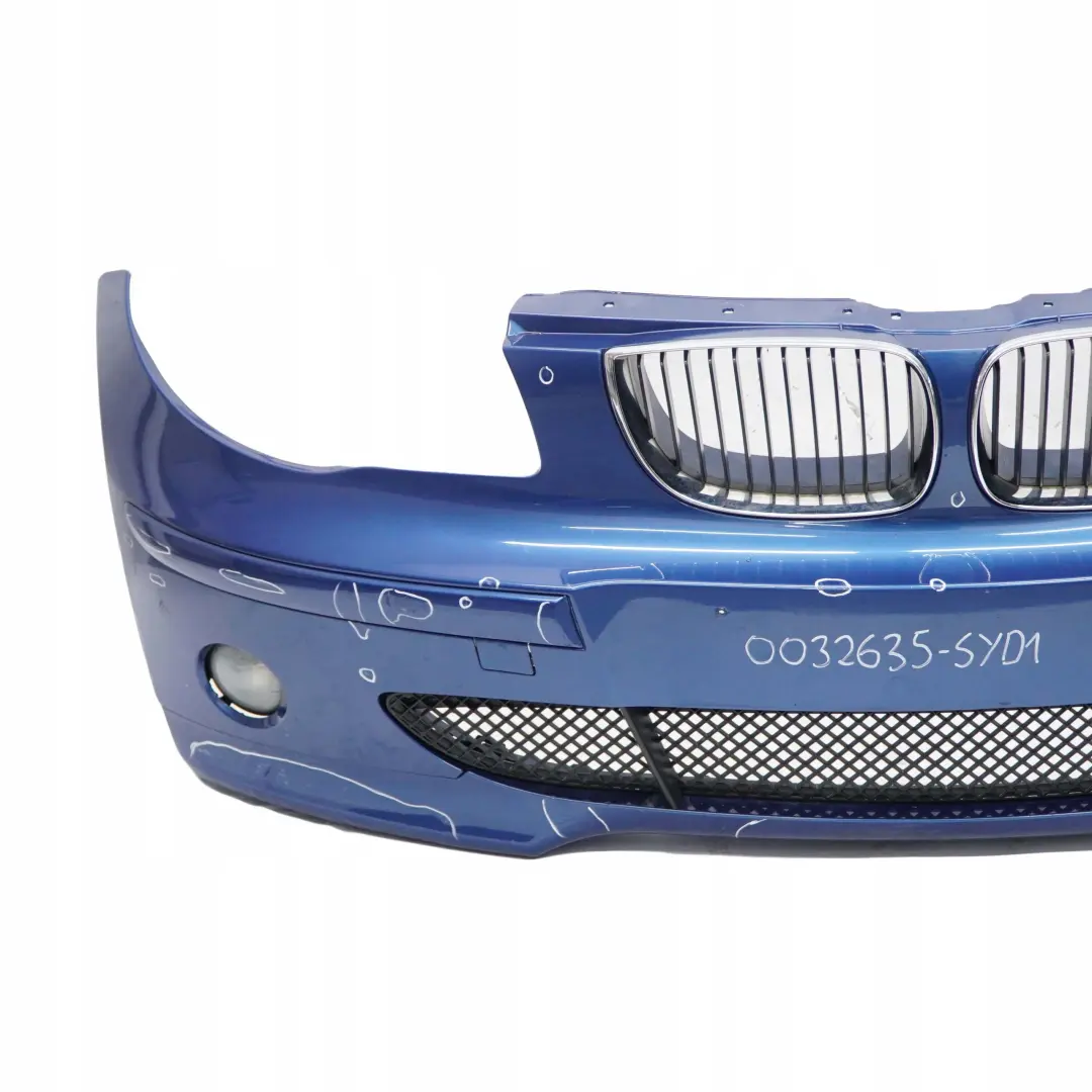 Complete Front Bumper Trim Panel Sydneyblau Sydney Blue Metallic A19 to BMW 1 E87 with Part number 0032635 BMW 1 E87 Complete Front Bumper Trim Panel Sydneyblau Sydney Blue Metallic A19 - SKU 0032635-SYD1 - Part number 0032635