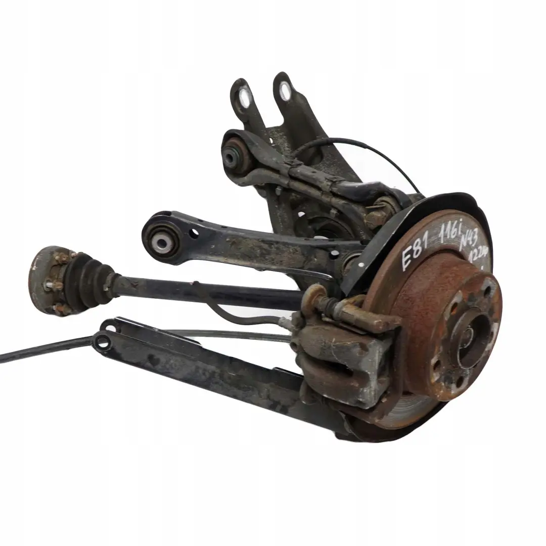 N43 Trasero Izquierdo Suspension Pierna Eje Freno Disco para BMW E81 116i 2.0 con número de pieza 6774809 BMW E81 116i 2.0 N43 Trasero Izquierdo Suspension Pierna Eje Freno Disco - SKU 6774809-34 - Número de pieza 6774809
