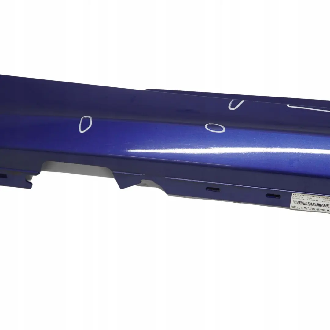 BMW E81 E82 E88 2 Sill Strip Faldon Lateral Izquierdo Montegoblau Azul - A51 - SKU 0036143-MTB2 - Número de pieza 0036143