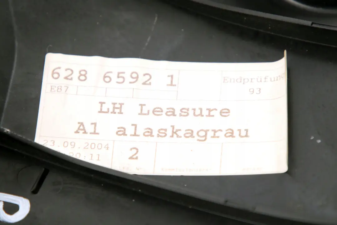 Reihe E87 Seitenteil links ALASKAGRAU 5220 für BMW 1 mit Teilenummer 7151669 BMW 1 Reihe E87 Seitenteil links ALASKAGRAU 5220 - SKU 7151669 - Teilenummer 7151669