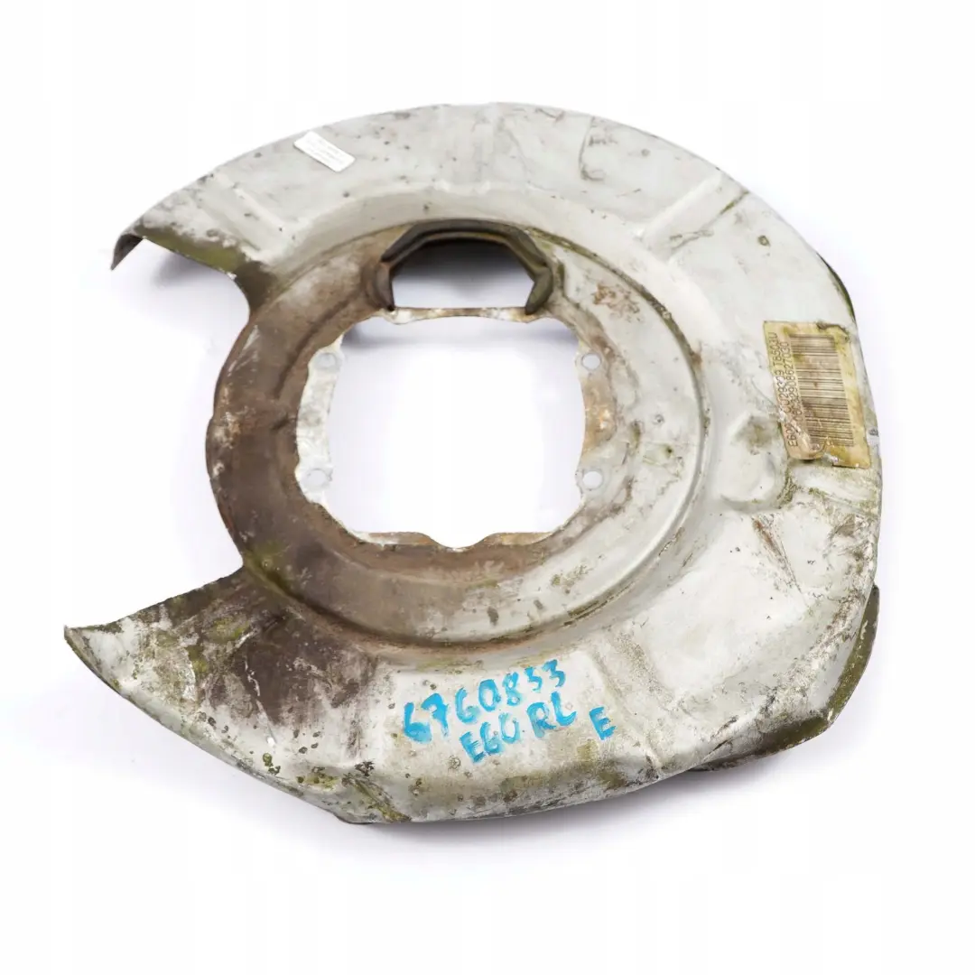 Left N/S Brake Disc Protection Plate Cover to BMW 5 6 Series E60 E63 Rear with Part number 6760853 BMW 5 6 Series E60 E63 Rear Left N/S Brake Disc Protection Plate Cover - SKU 6760853 - Part number 6760853