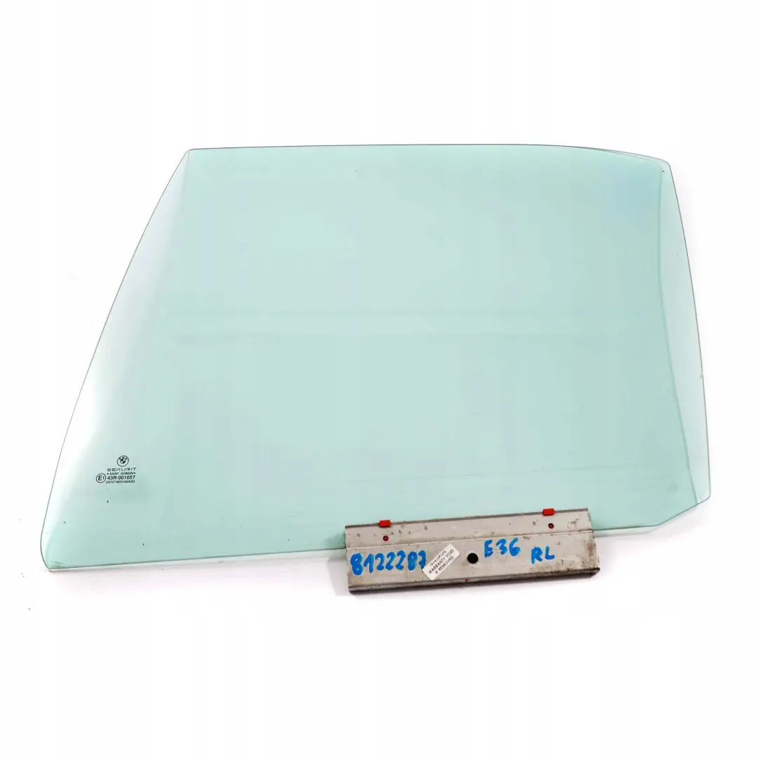 Left N/S Door Green Side Window AS2 to BMW 3 E36 Saloon Touring Rear with Part number 8122287 BMW 3 E36 Saloon Touring Rear Left N/S Door Green Side Window AS2 - SKU 8122287 - Part number 8122287