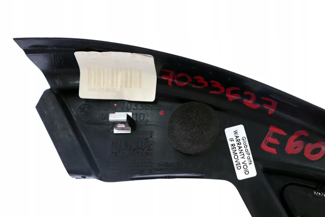 BMW E60 E61 Copertura Telaio Finestra Anti Trappola Porta Anteriore Sinistra - SKU 7033627 - Numero di parte 51337033627