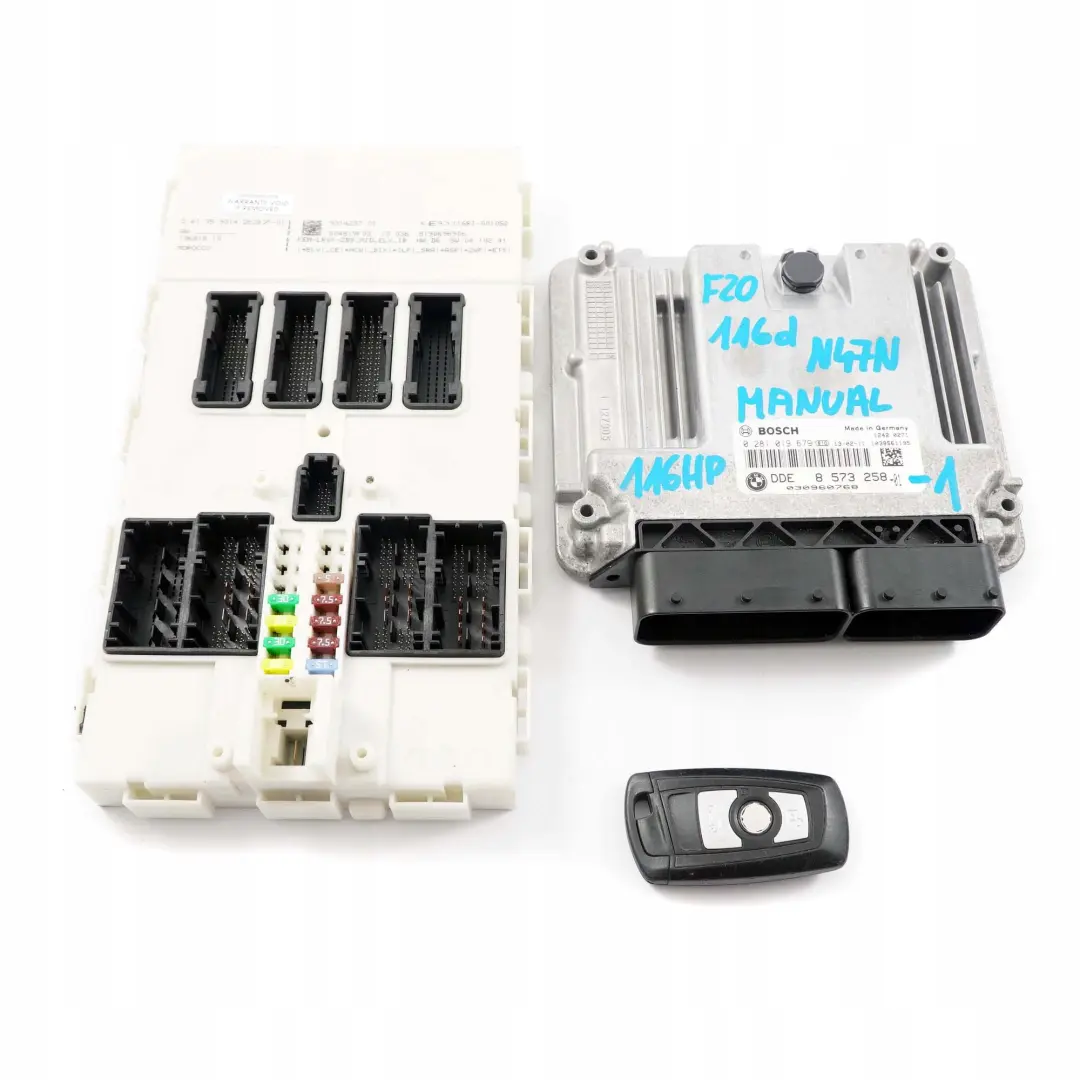 BMW F20 F21 116d N47N 116HP ECU Kit DDE + Key + FEM Manual - SKU 8573258-1 - Part number 8573258