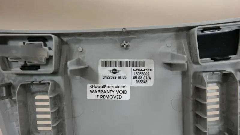 BMW Mini Cooper R55 R56 Trim Roof Light Control Panel Switch Cover Grey - SKU 3422629 - Part number 3422629
