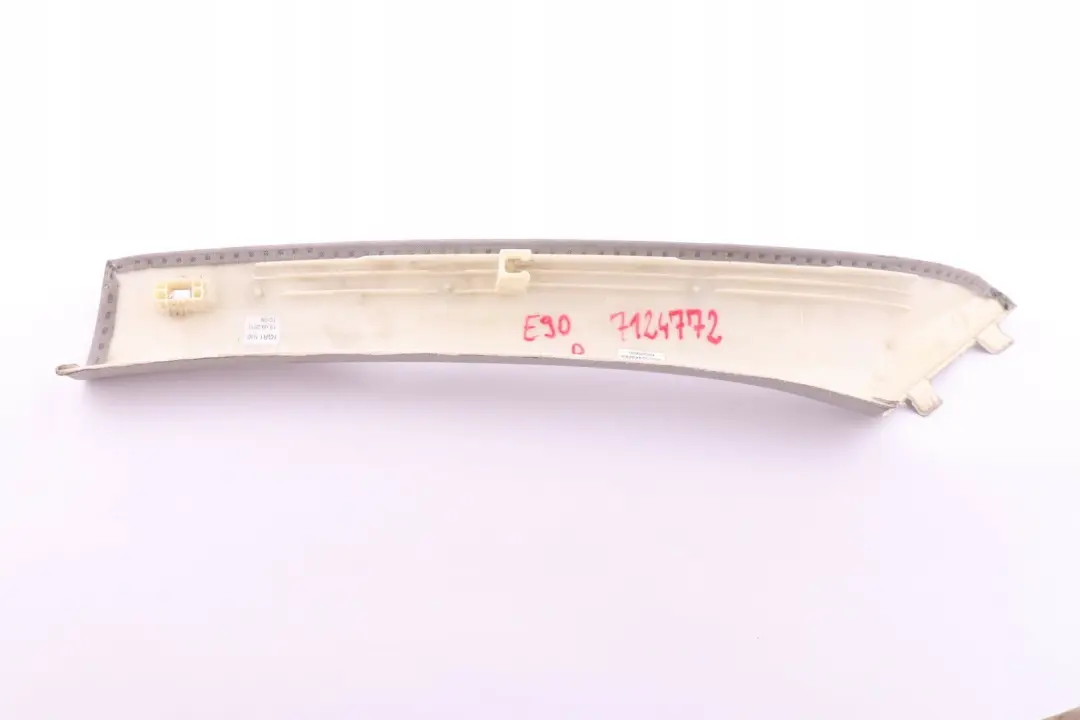 Column A Front Right O/S Pillar Trim Grey Grau to BMW 3 Series E90 E91 Cover with Part number 7124772 BMW 3 Series E90 E91 Cover Column A Front Right O/S Pillar Trim Grey Grau - SKU 7124772 - Part number 7124772