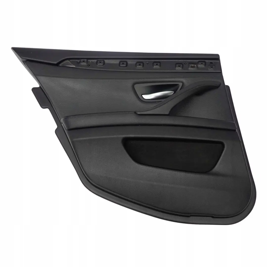 Left N/S Door Card Lining Trim Panel Black Leather to BMW 5 F10 F11 Rear with Part number 7273279 BMW 5 F10 F11 Rear Left N/S Door Card Lining Trim Panel Black Leather - SKU 7273279 - Part number 7273279