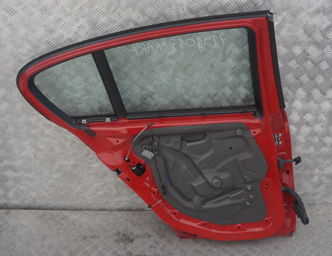 Door rear left N/S Karmesinrot Red Rot - A61 to BMW 1 SERIES 7 E87 E87N with Part number 7191017 BMW 1 SERIES 7 E87 E87N Door rear left N/S Karmesinrot Red Rot - A61 - SKU 7191017-KAR7 - Part number 7191017