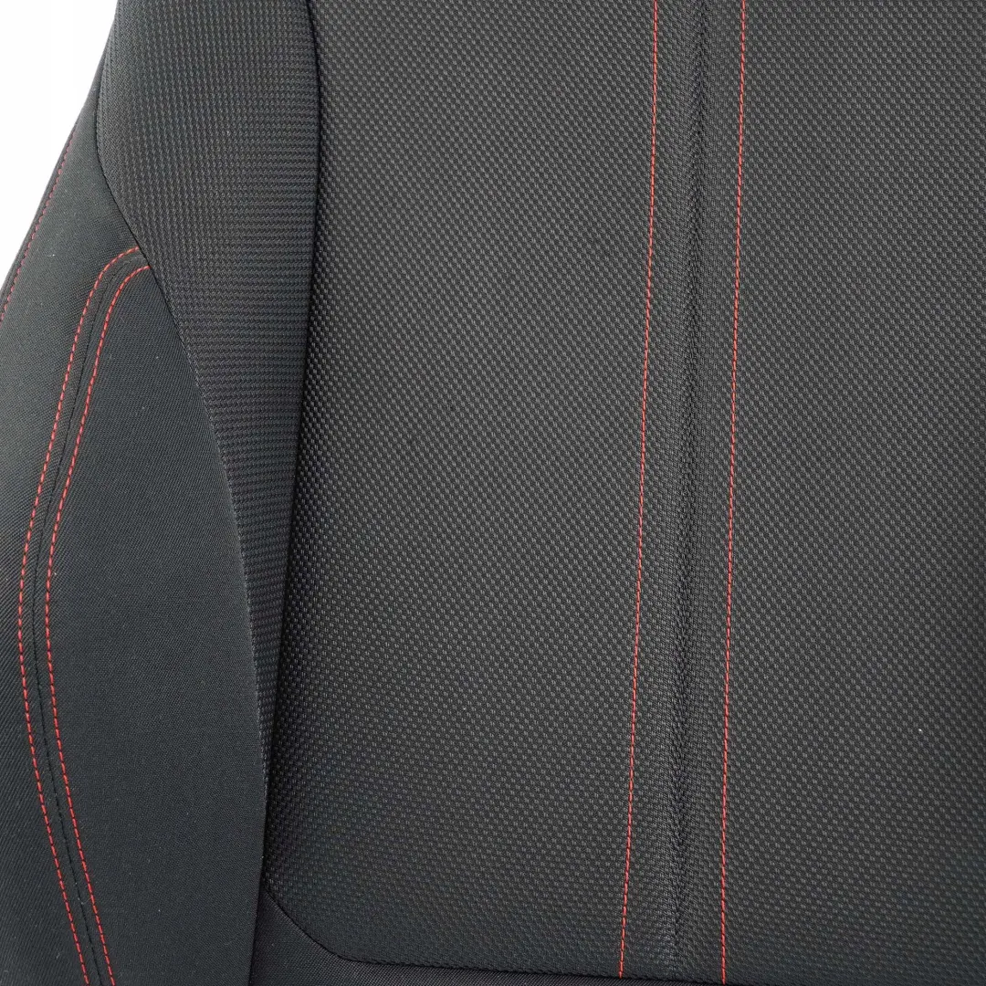BMW F20 F30 LCI Front Left Sport Seat N/S Backrest Cover Cloth Anthracite Red - SKU 7475405 - Part number 7475405