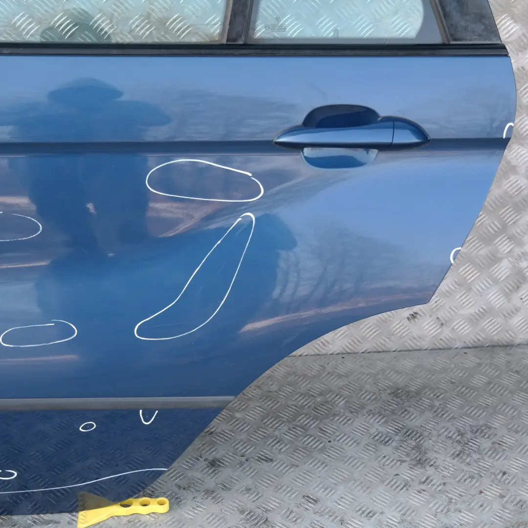 BMW X5 er E53 Fahrerseite Tür hinten links Topasblau Topas Blau Metallic 364 - SKU 8256827-TPB1 - Teilenummer 8256827