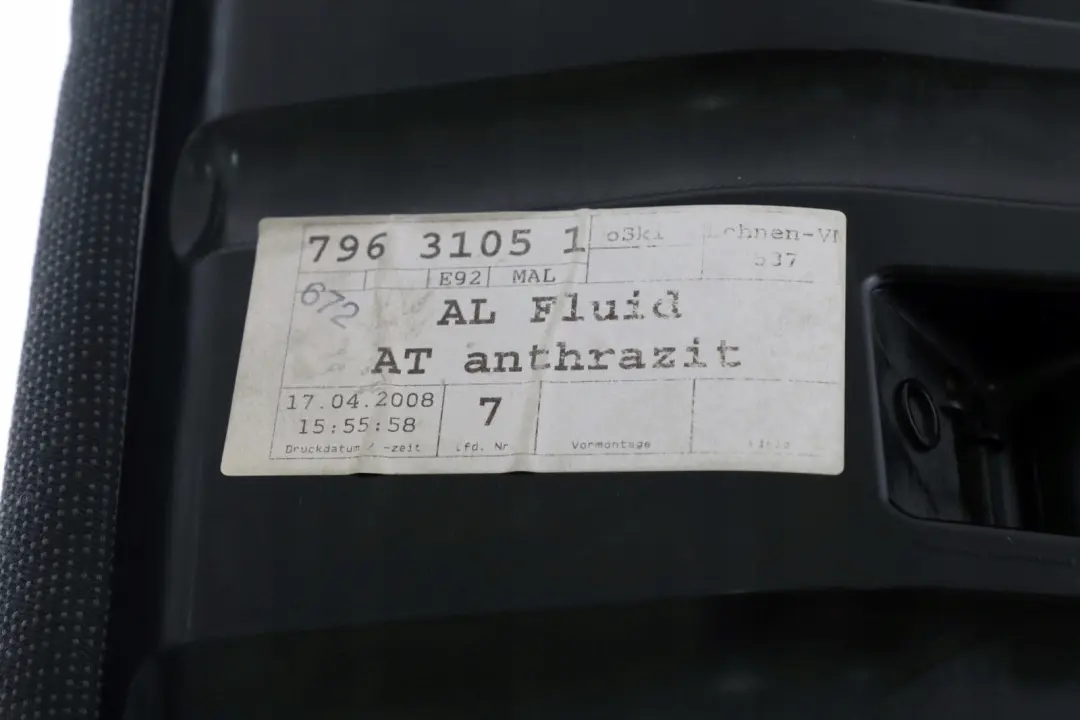 Kanapa Siedzisko Lewy Tył Materiał do BMW E92 o numerze 6972855 BMW E92 Kanapa Siedzisko Lewy Tył Materiał - SKU 6972855 - Numer Części 6972855