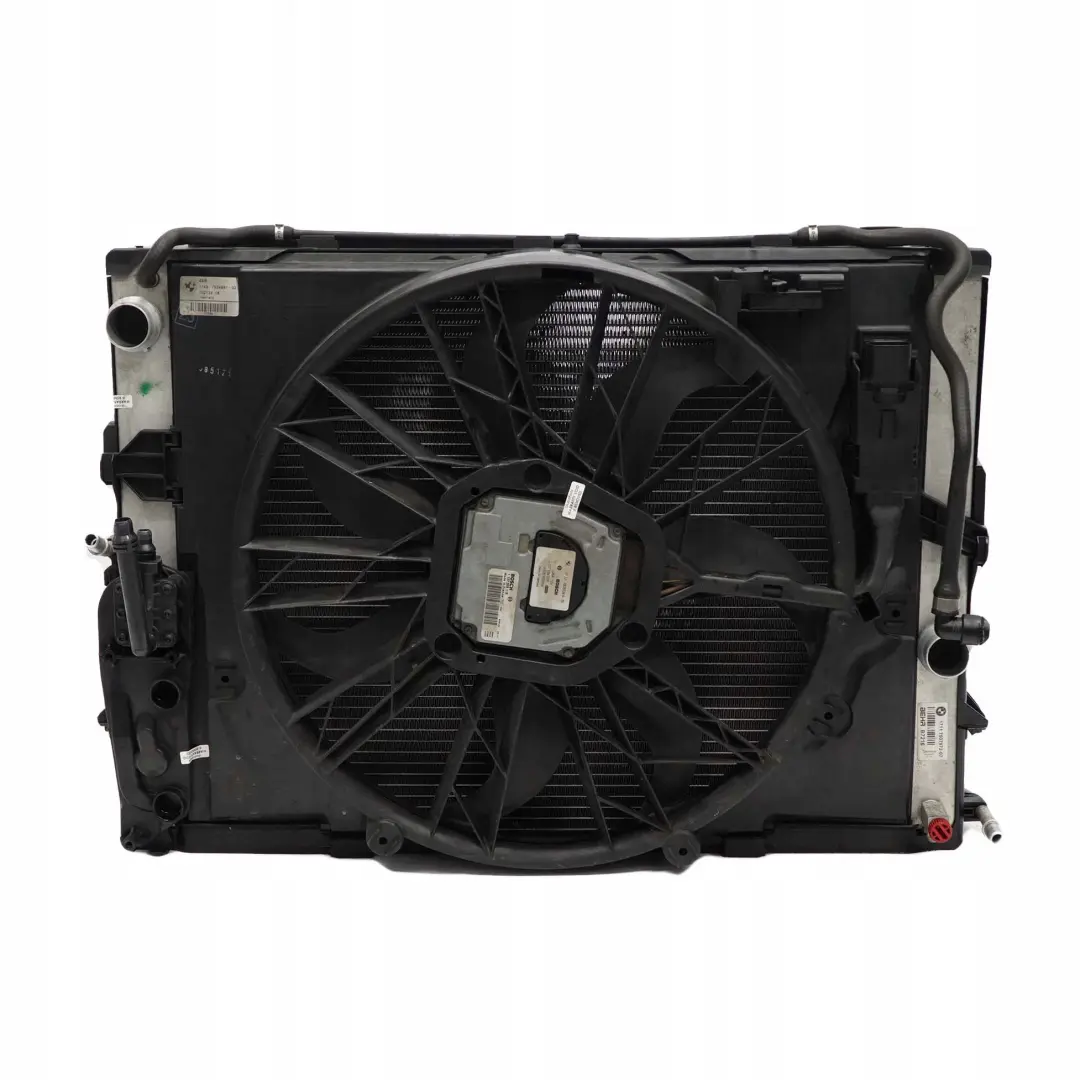 BMW 7 Series E65 E66 N62 735i 745i Complete Engine Cooling Radiator Shroud Fan - SKU 7508023-1 - Part number 7508023