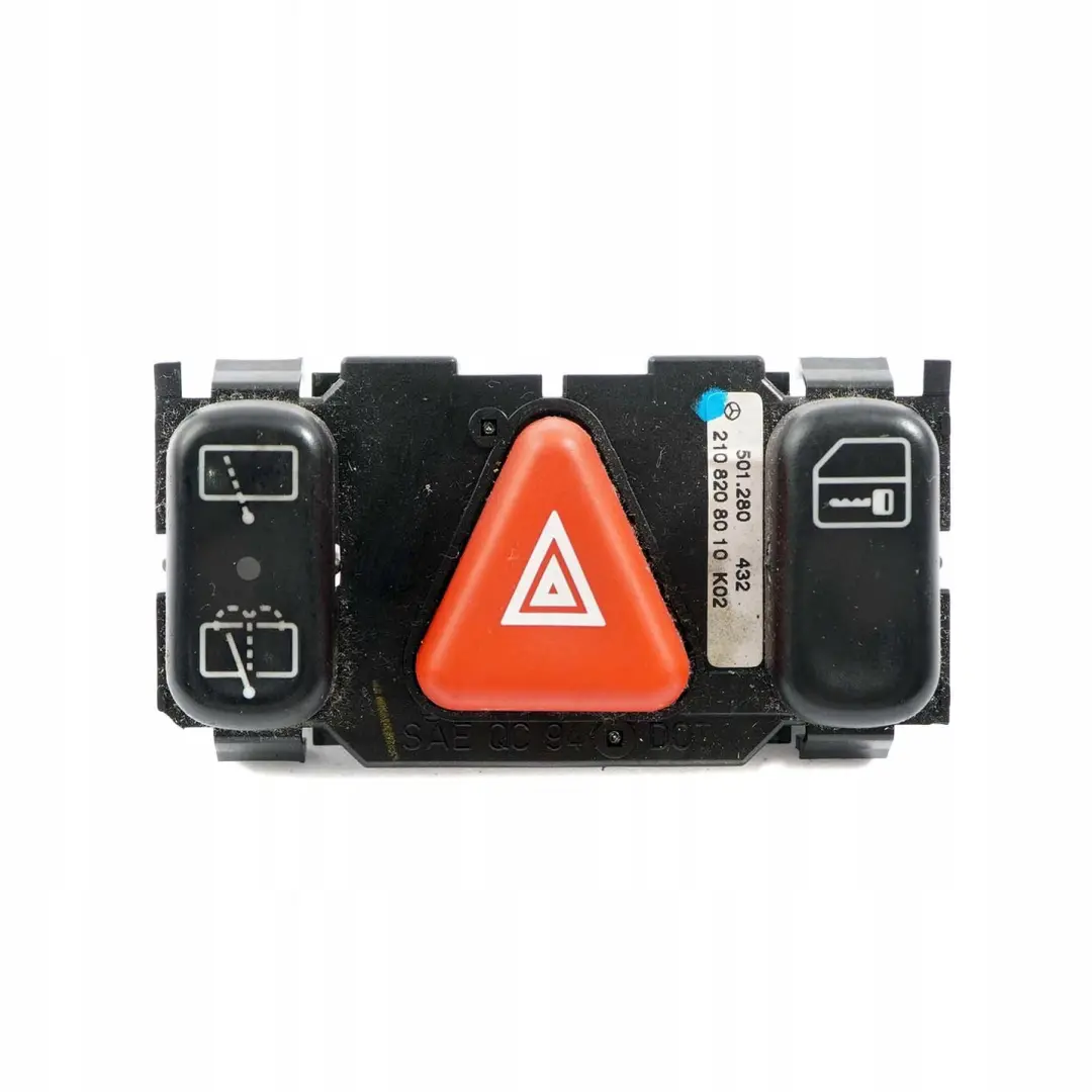 Mercedes-Benz C E W202 W210 Centre Hazard Light Door Locking Switch Panel to with Part number A2108208010 Mercedes-Benz C E W202 W210 Centre Hazard Light Door Locking Switch Panel - SKU A2108208010 - Part number A2108208010