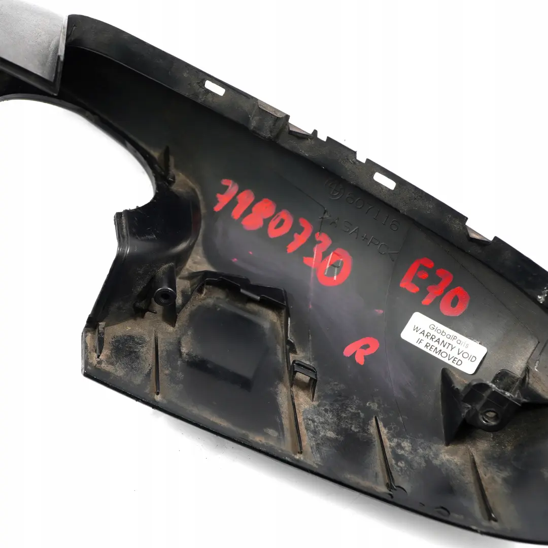 Osłona obudowa lusterka prawa do BMW X5 X6 E70 E71 o numerze 7180730 BMW X5 X6 E70 E71 Osłona obudowa lusterka prawa - SKU 7180730 - Numer Części 7180730