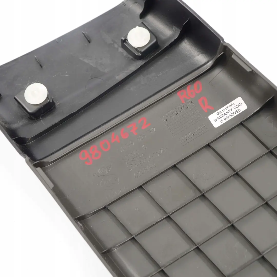 B-Column Bottom Right O/S Dark Tobacco 9803312 to Mini Countryman R60 Cover with Part number 9804680 Mini Countryman R60 Cover B-Column Bottom Right O/S Dark Tobacco 9803312 - SKU 9804672 - Part number 9804680