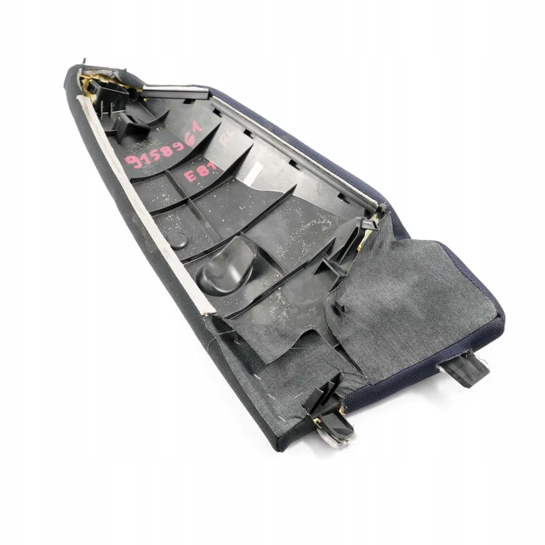 BMW E81 E82 Acabado Lateral Tela Asiento Trasero Izquierdo Red Azul Monaco - SKU 9158961 - Número de pieza 9158961