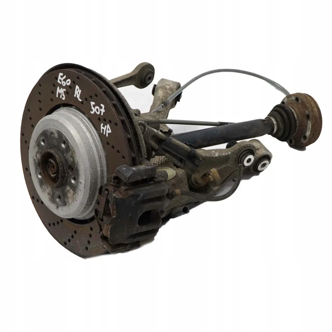 Left N/S Suspension Hub Leg Brake Caliper Disc to BMW 5 Series E60 M5 Rear with Part number 2282959 BMW 5 Series E60 M5 Rear Left N/S Suspension Hub Leg Brake Caliper Disc - SKU 2282959-1 - Part number 2282959