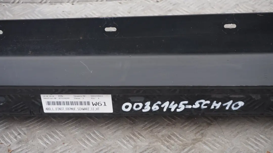 BMW E87 LCI Listello Portiera Apertura Gonna SX Nero - SKU 0036145-SCH10 - Numero di parte 36145
