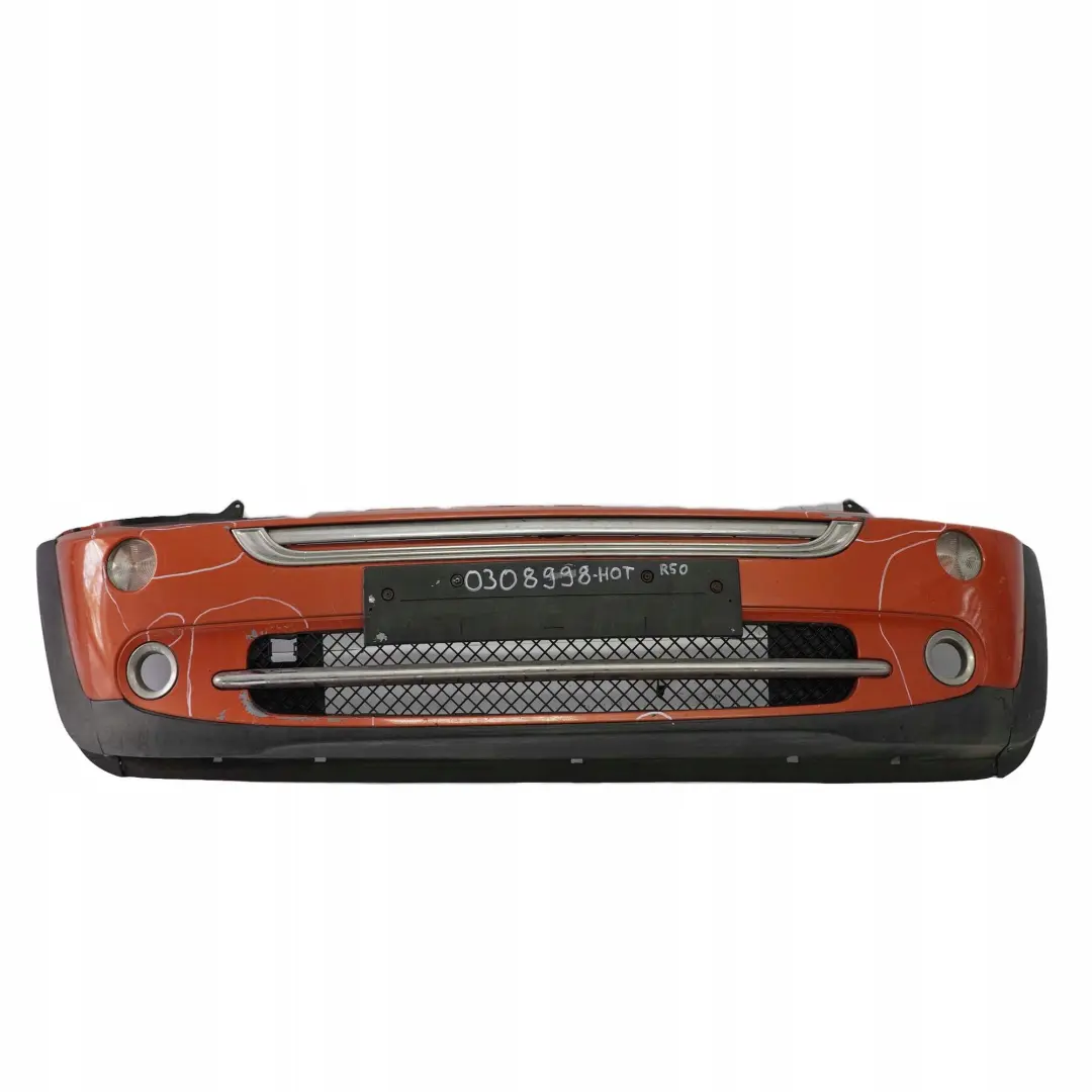 Mini Cooper One R50 R52 Cabrio Complete Front Bumper Panel Hot Orange Metallic - SKU 0308998-HOT - Part number 0308998